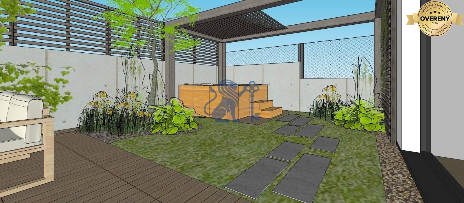 Vizualizácia | plánované miesto pre vírivku