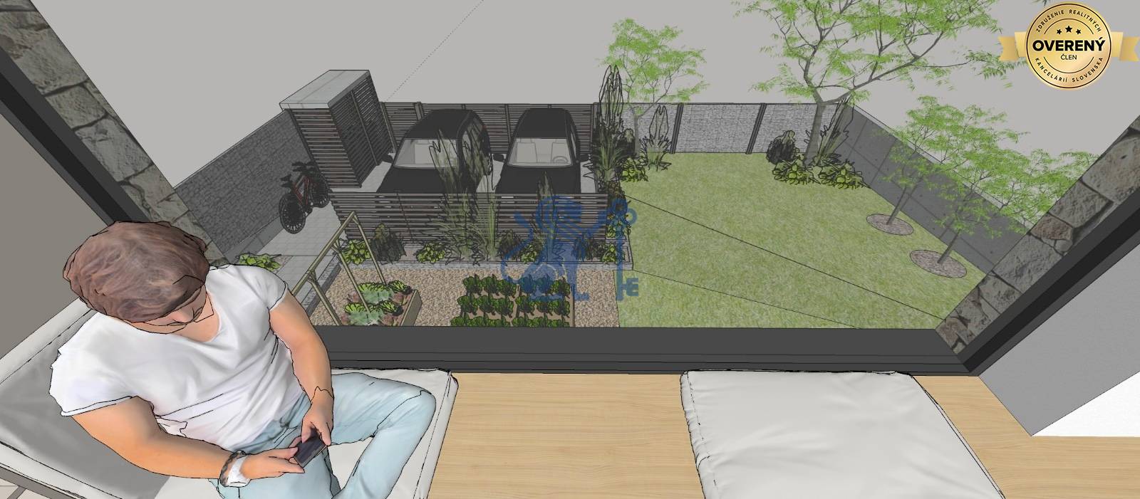 Vizualizácia | výhľad z hlavnej spálne