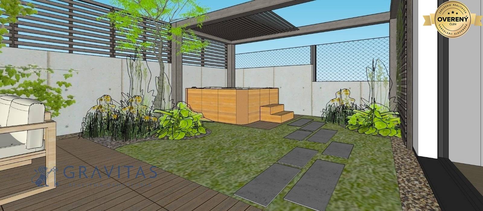 Vizualizácia | plánované miesto pre vírivku