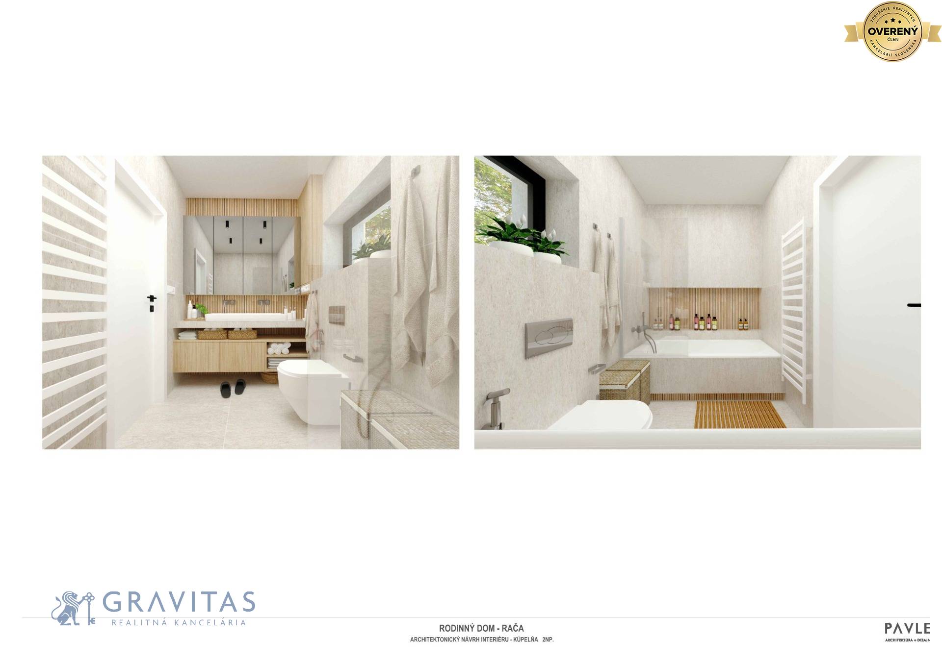 Vizualizácia | kúpeľňa na poschodí