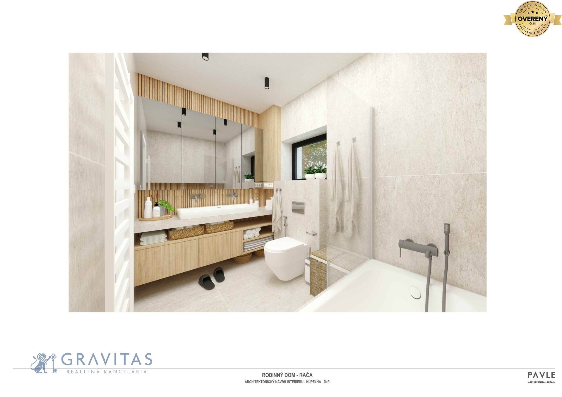 Vizualizácia | kúpeľňa na poschodí