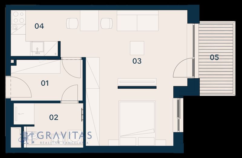 Pôdorys 1i apartmánu č.7 s balkónom.jpg